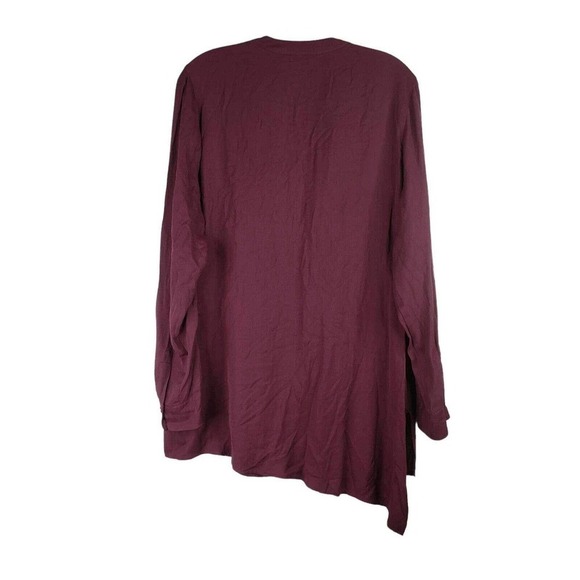 Soft Surroundings Tunic Womens Ruffle Tiered Hem Shirt Purple Size Large Rayon - Picture 3 of 8